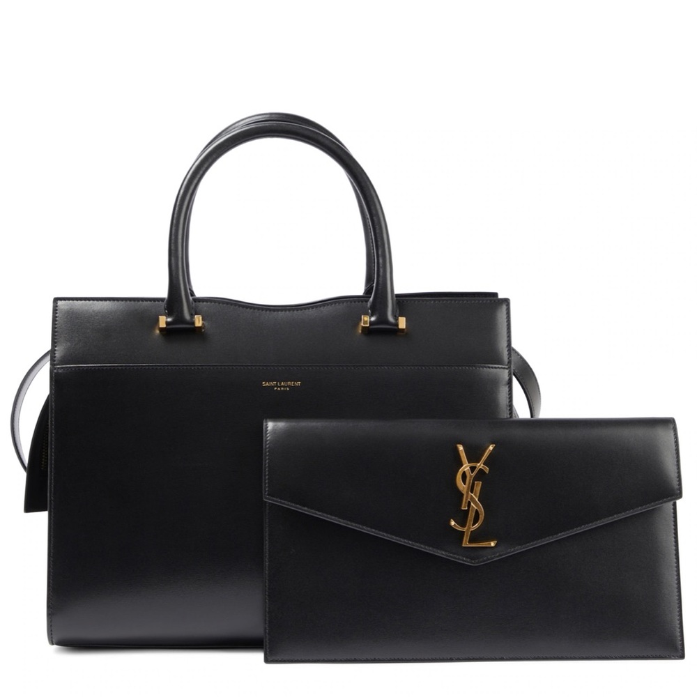 SAINT LAURENT Uptown Medium leather tote bag